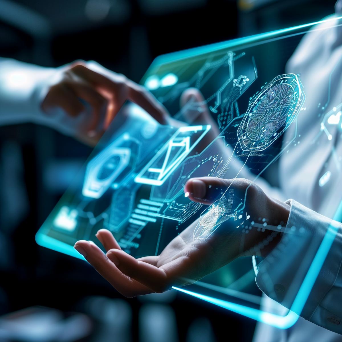 hands on a screen pressing buttons