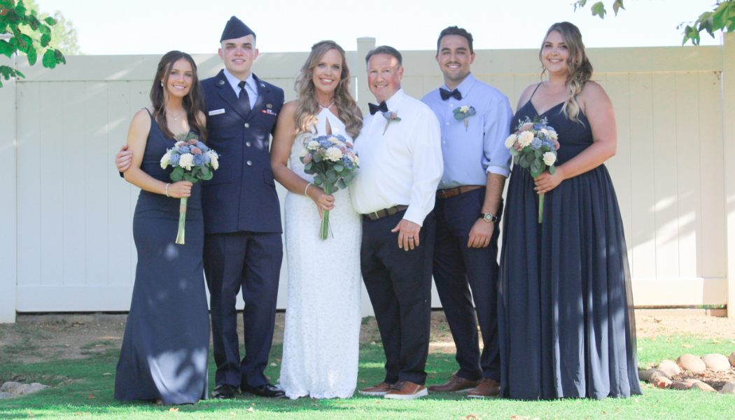 Stacy Bolton and her family on her wedding day