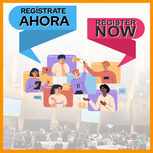 Image showing the 2024 Inclusive Leadership Summit and a graphic of people meeting on Zoom with the words Register NOW
Imagen que muestra la Cumbre de Liderazgo Inclusivo 2024 y un grÃ¡fico de personas reunidas en Zoom con las palabras RegÃ­strese AHORA