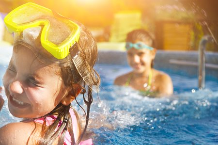 Kids in pool
