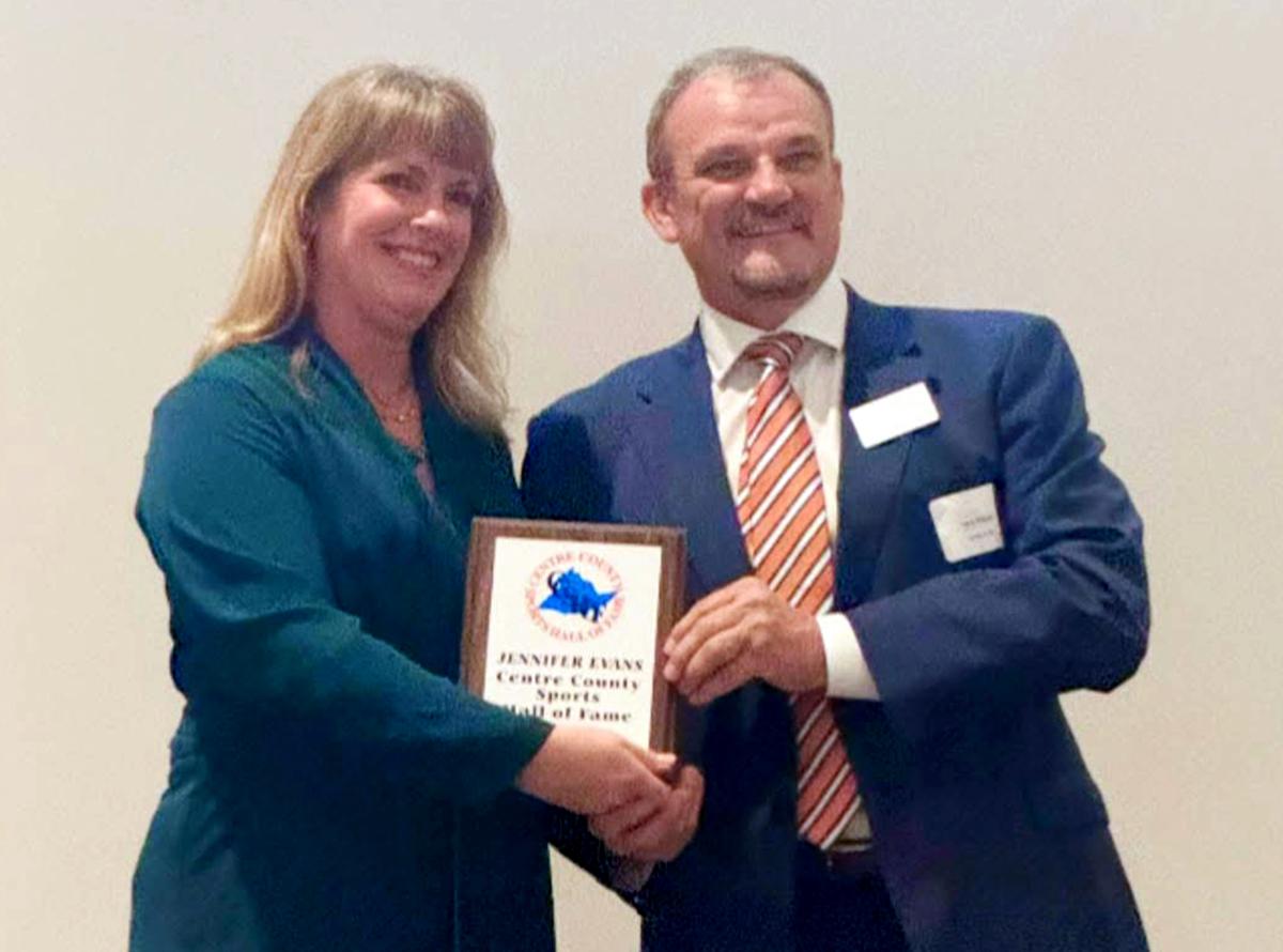 Jennifer Evans is inducted into the hall of fame