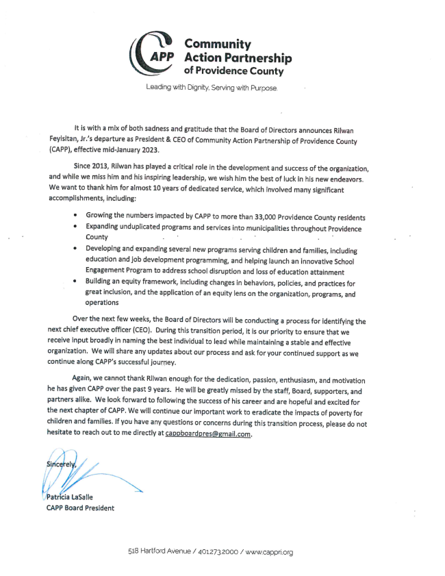 Board Of Directors Incomm Payments Email Address A special message from Patricia Lasalle on behalf of CAPP's Board of