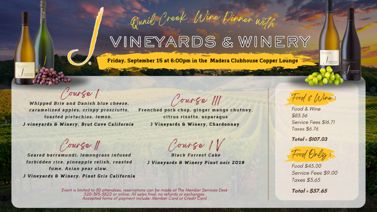 What's Happening at Quail Creek Friday, September 15, 2023