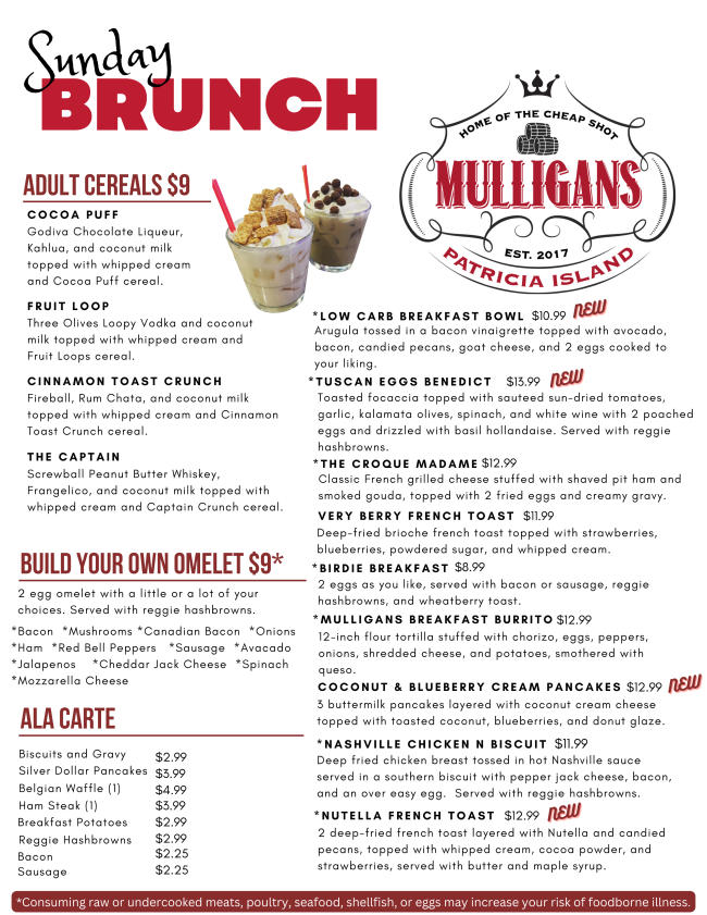 Sunday News From Patricia Island Country Club