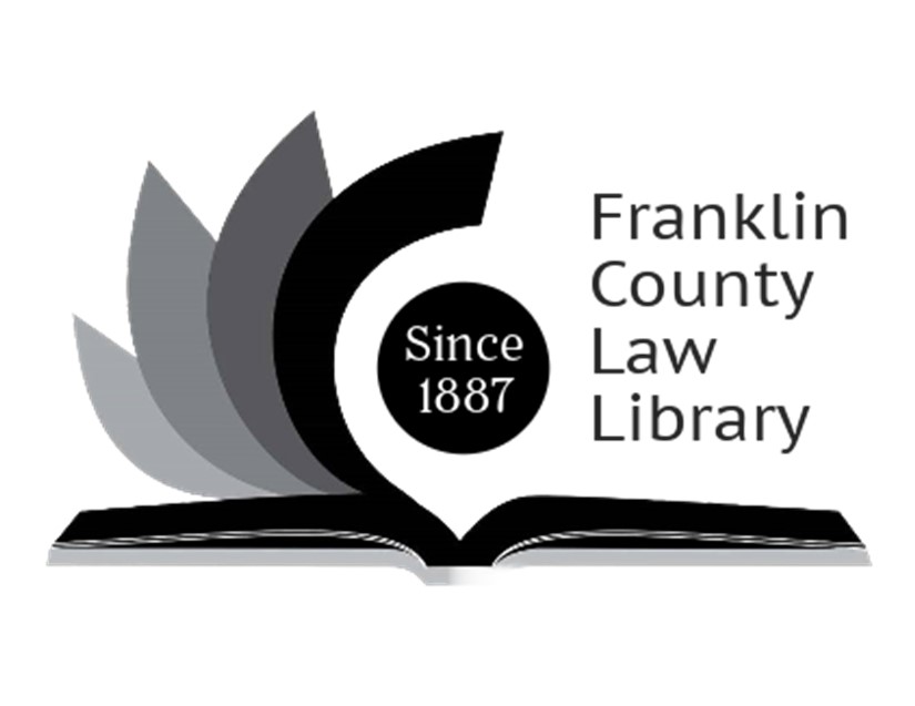 Franklin County Law Library logo with text:  Franklin County Law Library, since 1887
