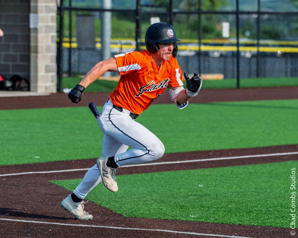 OF Koen Gakstatter (Blue Valley West McPherson) and the NKC Apartments Giants are on a four-game win streak.