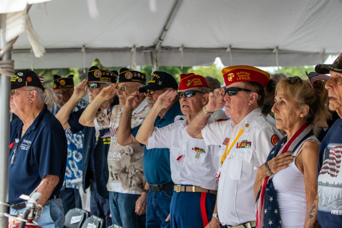 Veterans at the Memorial Day celebration 
