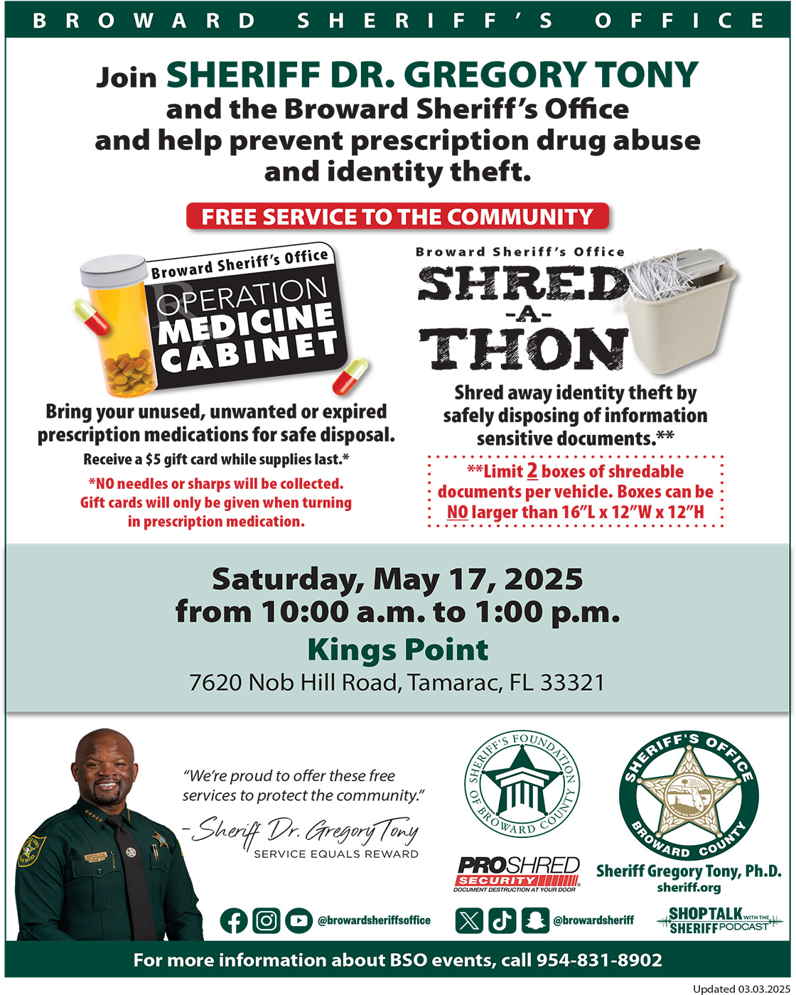 SHRED-A-THON AND OPERATION MEDICINE CABINET Flyer