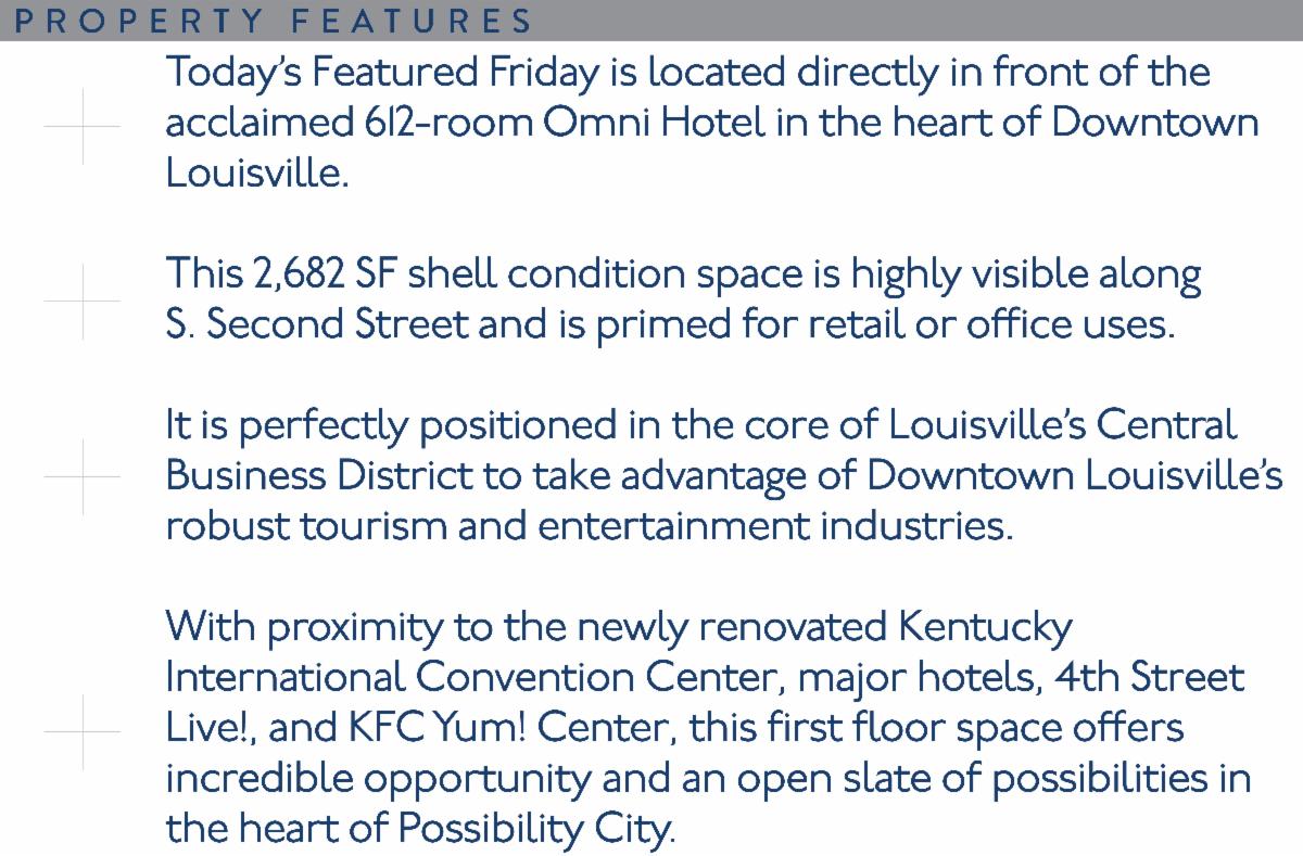 Featured Friday Commercial Space for Sale/Lease 433 S. Second St