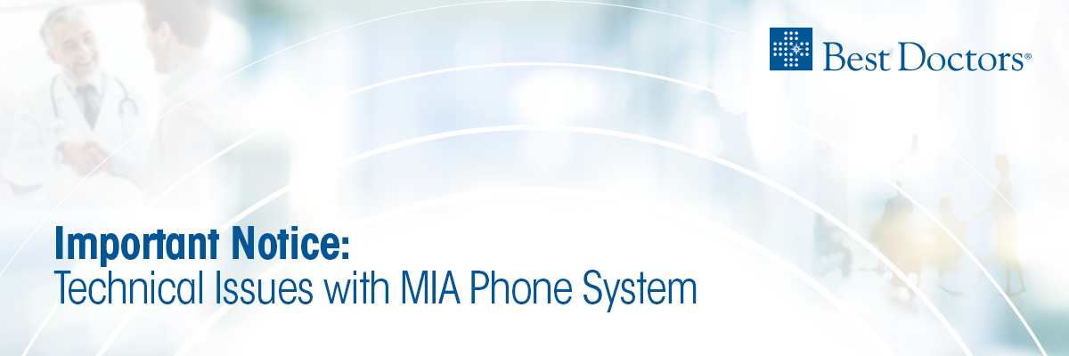 Important Notice: Technical Issues with MIA Phone System