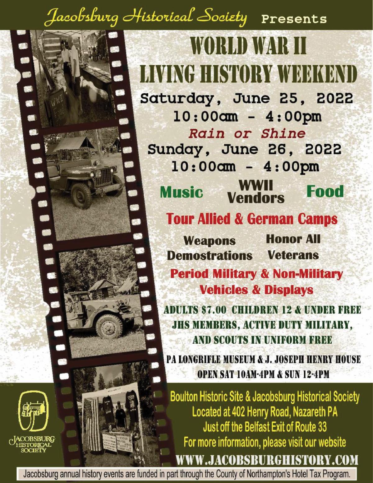 Reminder! WWII Living History Weekend Sponsor/Advertisement Invitation