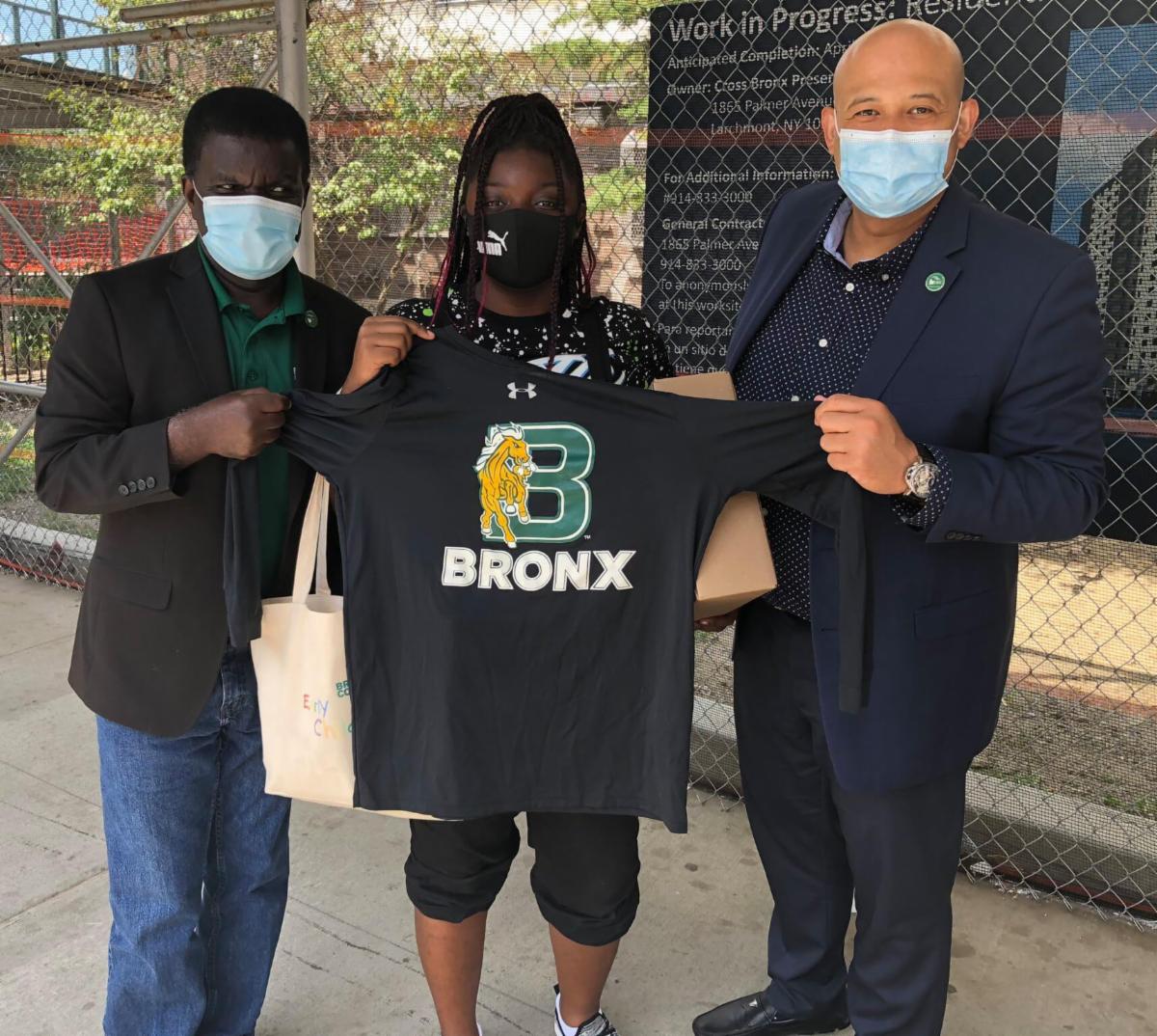 President Isekenegbe Provost RÃ¡palo and a BCC student 