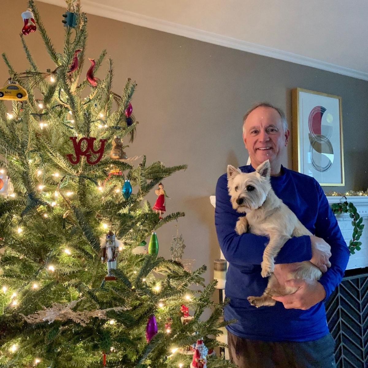 The Chancellor and his dog Bailey