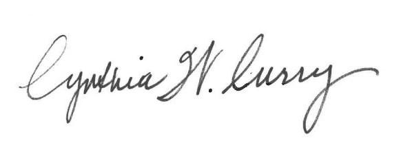 signature of Cynthia W. Curry