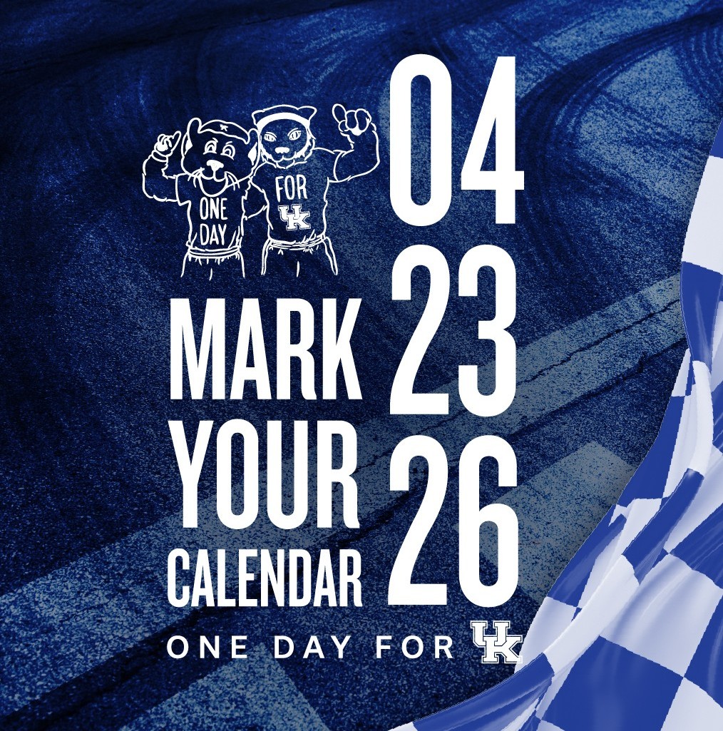 A photo/graphic with the date for One Day for UK 2026. Two hand drawn wildcats in the background.