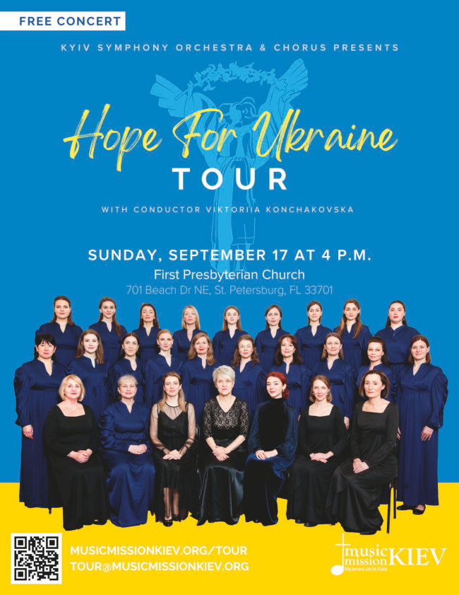 First St Pete Hope for Ukraine Tour Flyer