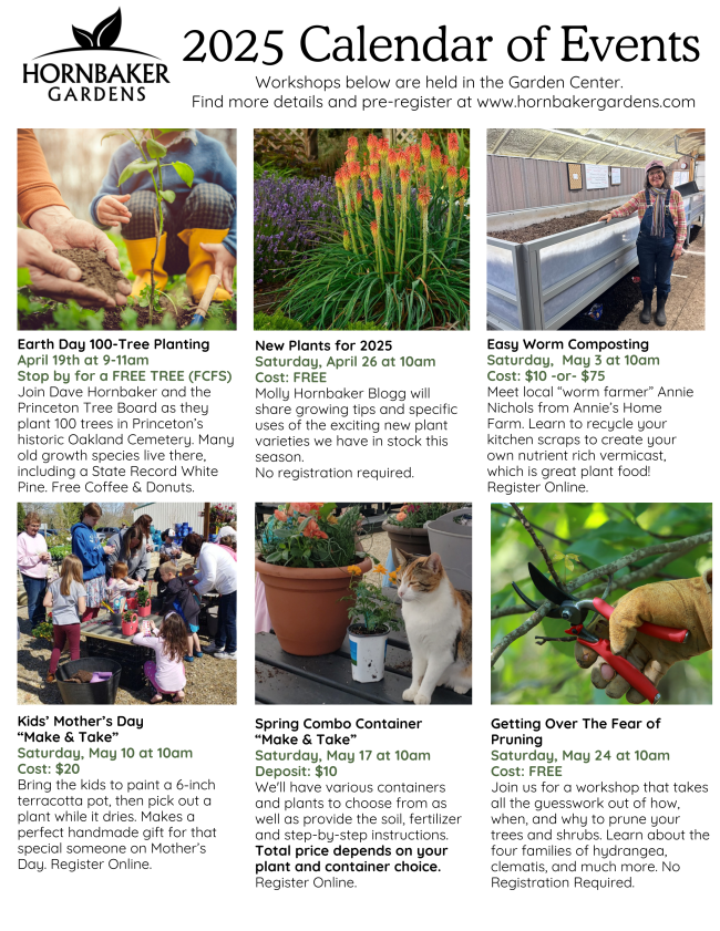 Page 1 of our 2025 Calendar of Events