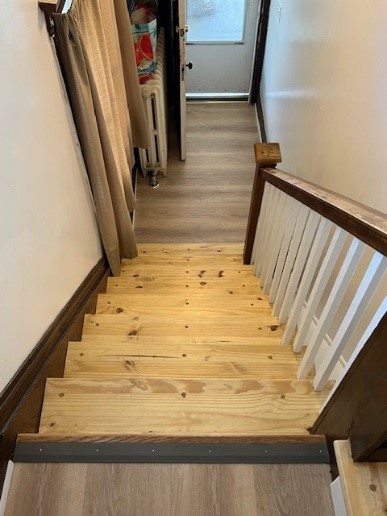 flight of stairs viewed from top