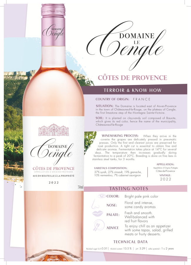 Rose Le Cengle Cotes De Provence 2022 Pre Sale Campaign 