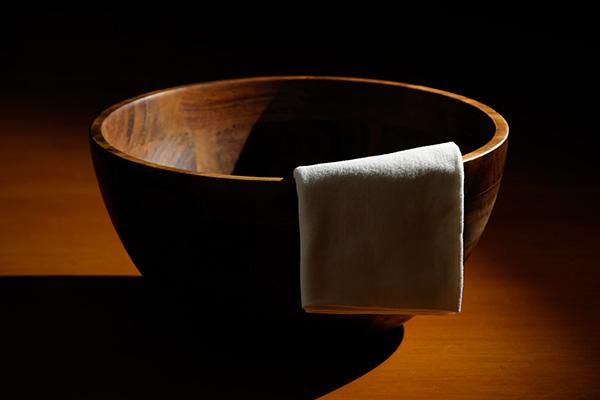 Food bowl and cloth.