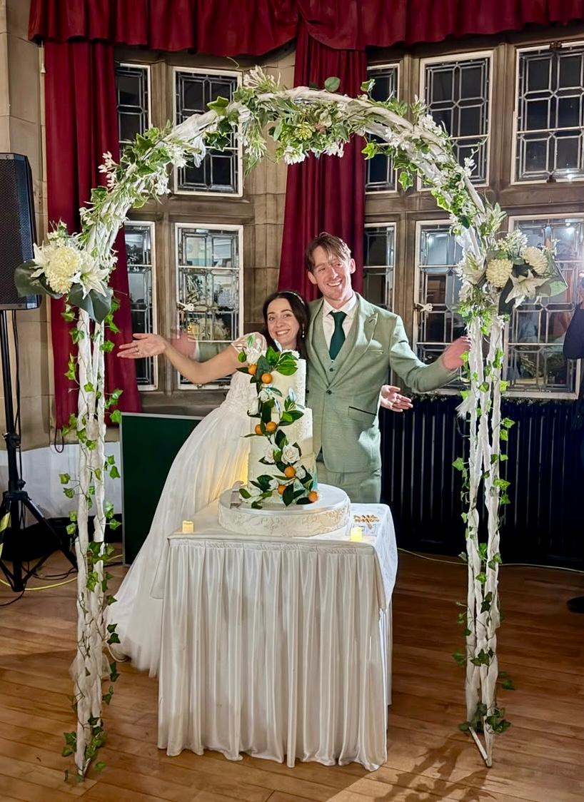 Marina on her wedding day