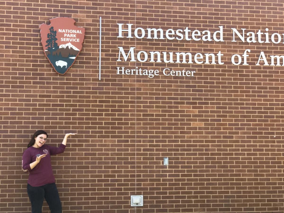 ACE-CRDIP Historian Intern Sabrina Gonzalez-Morabito at Homestead_s Heritage Center.
